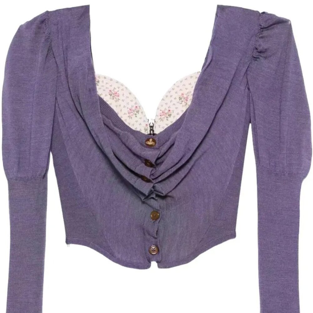 👀  ISO Vivienne Westwood Bea Corset Cardigan in Lavender 44